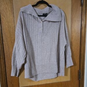 Summersalt Ribbed Knit Collared Sweater